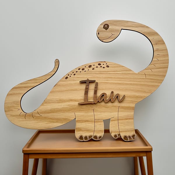 Dinosauro in legno personalizzabile