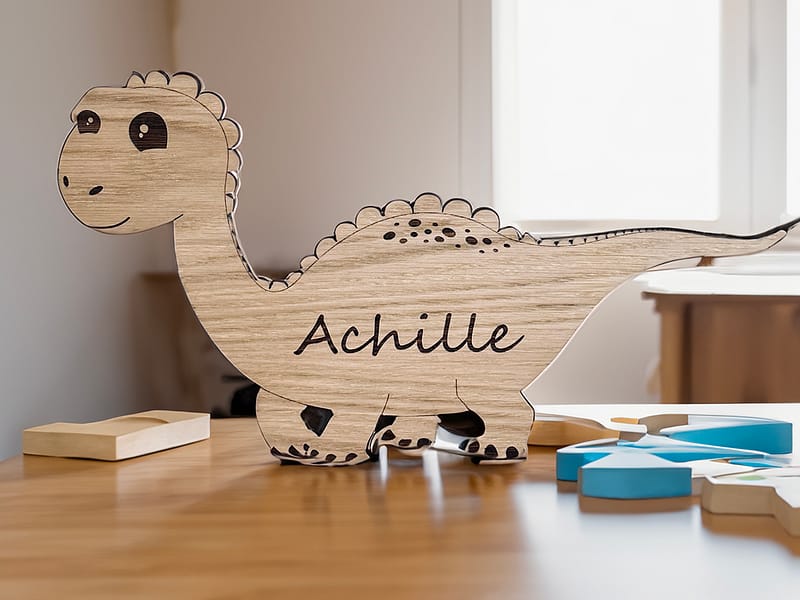 Dinosaure en bois à personnaliser