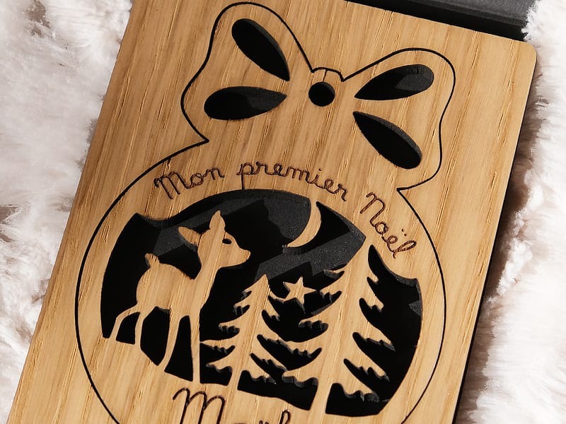 so wood boule de noel personnalisée