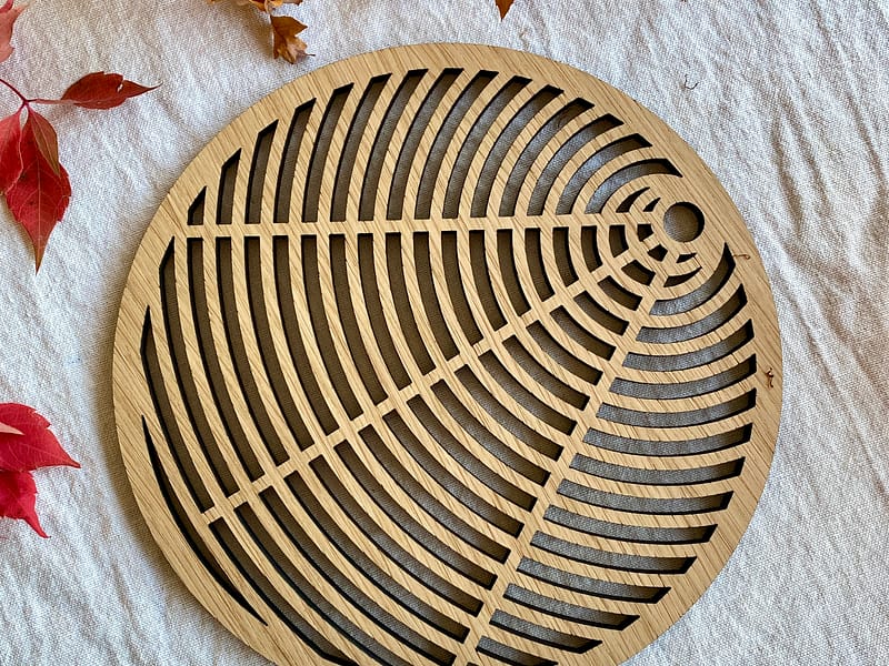 Sous-plat en bois motif géométrique