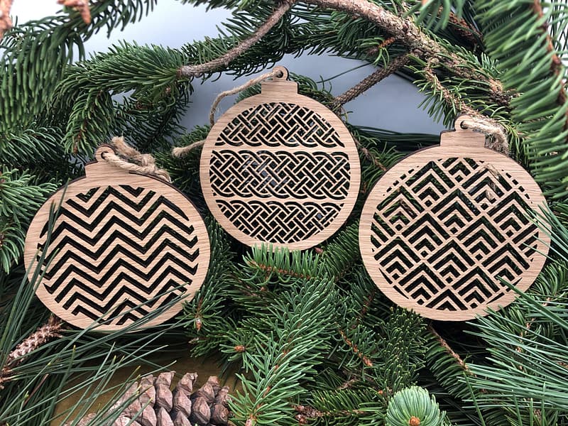 Geometric Christmas balls