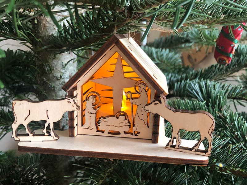 Luminous nativity scene