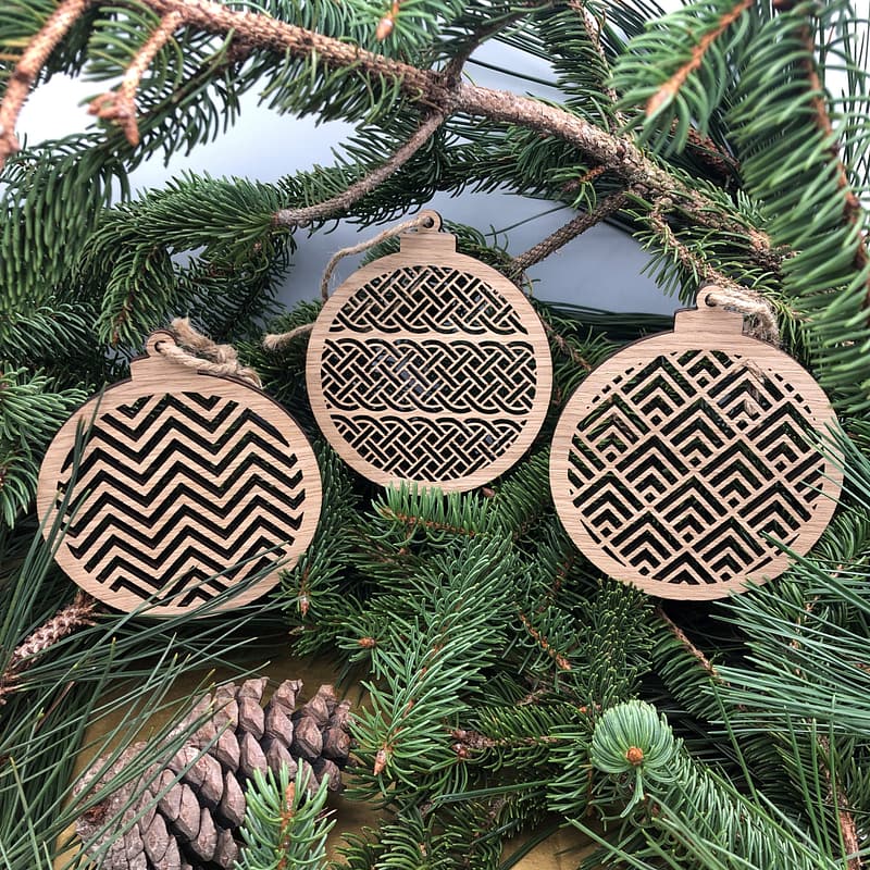 Geometric Christmas balls