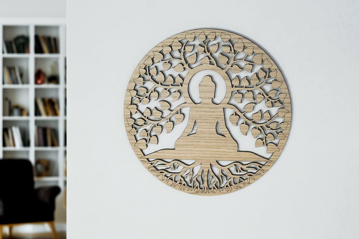 Arbre de vie Bouddha, décoration murale So Wood