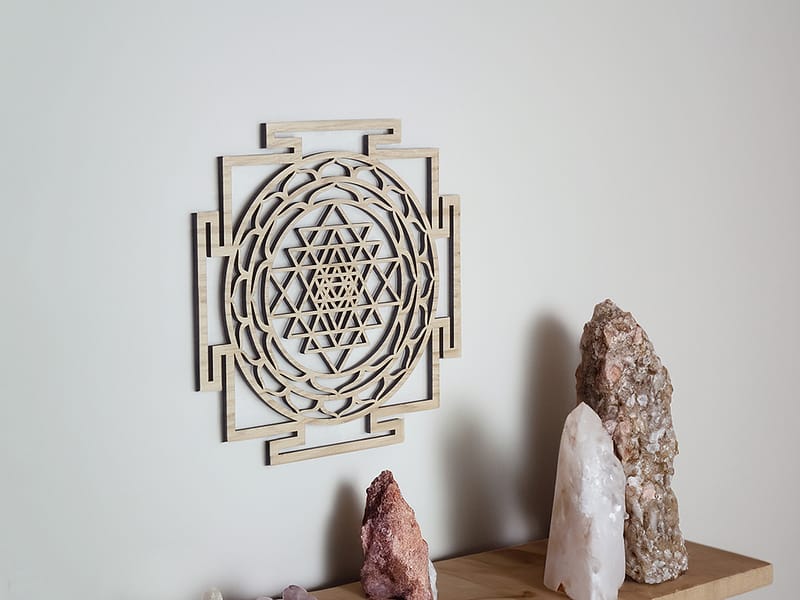 Sri Yantra en bois