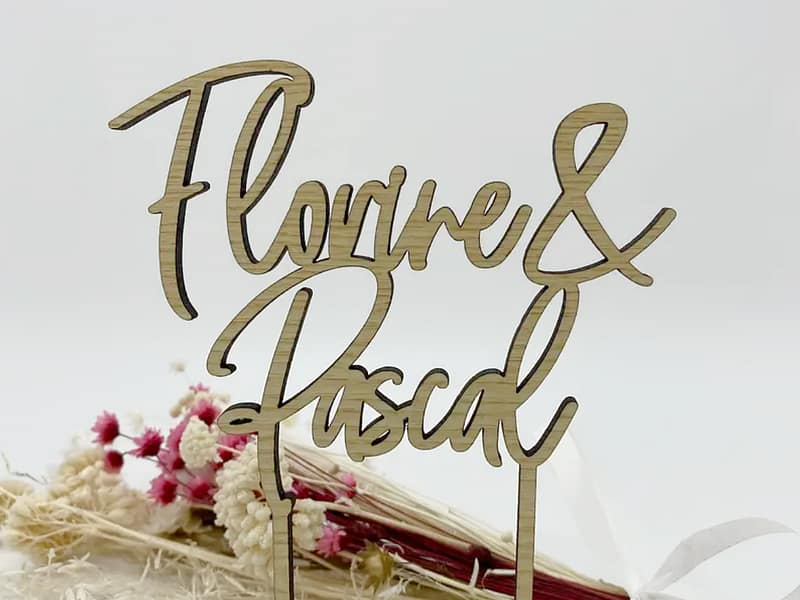 Cake topper mariage